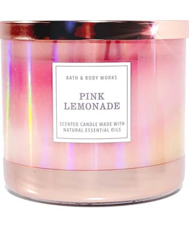 Buy Bath & Body Works White Barn 3-Wick Candle with Essential Oils - Pink Lemonade - 14.5 oz - Fresh Spring Scents - International Shipping Available - Buy Online on GoSupps.com