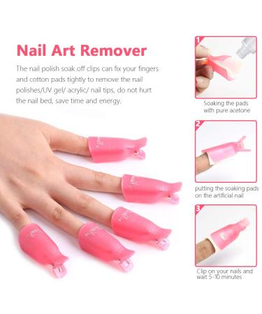 Nail Polish Remover Tool Kit - Triangle Cuticle Peeler, Pusher, Nipper, Clippers, Remover Clips, Buffers - Buy Online on GoSupps.com