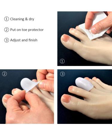 Gel Toe Protector Caps - 10 Pcs, Prevent Blister, Callus & Corn - White - Buy Online on GoSupps.com