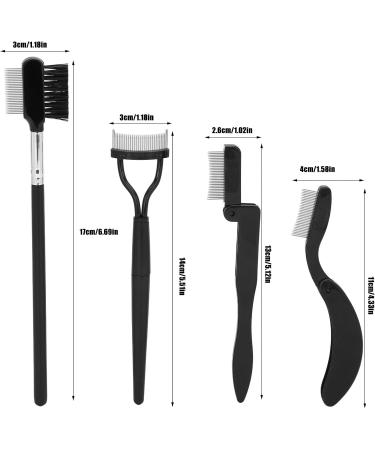 Eyelash Comb Set Stainless Steel Teeth Edge Protecting Design for Girls Women Portable Makeup Tool - Buy Online on GoSupps.com