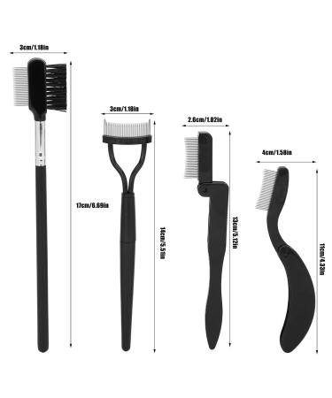 4-Piece Folding Eyebrow Comb & Eyelash Separator Set - Portable Makeup Tools for Women | International Shipping Available - Buy Online on GoSupps.com