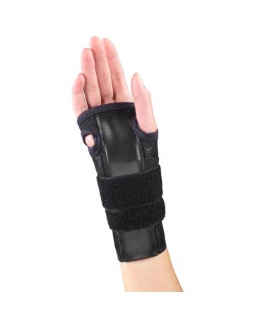 OTC Reversible Wrist Splint Cock-up Lacing Knit Elastic Black Large