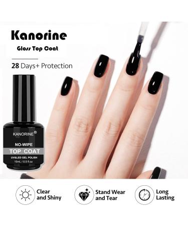 KANORINE 15ml TopCoat and BaseCoat Set Long Lasting UV/LED Gel Polish Nail Art Base Foundation Coat & No Wipe Gloss Top Coat 15ml X 2 uk1213 BaseTopCoat15ml - Buy Online on GoSupps.com