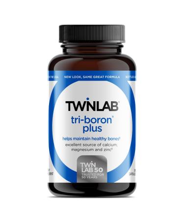 Twinlab Tri-Boron Plus Caps - Calcium Supplement to Support Bone Health - 3 mg 240 Capsules 1 Count (Pack of 1)