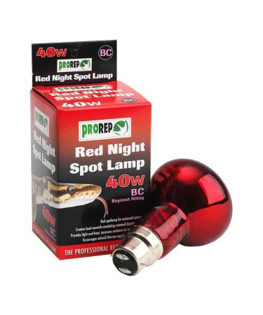 ProRep BC Spot Lamp 40 Watt Red Night 1 Count (Pack of 1)