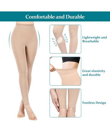 Blahhey XL Footless Compression Stockings 15-20 mmHg Support - Beige X-Large - Buy Online on GoSupps.com
