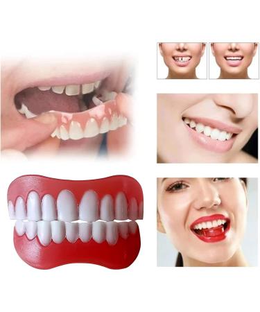 Fnkdor Red Artificial Dentures - Cosmetic False Teeth & Veneers | One Size Fits All - Buy Online on GoSupps.com