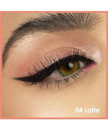 CARSLAN 4 Color Eyeshadow Palette - Nude Neutral Matte and Glitter Shimmer Shades - Travel-Friendly Makeup Set - 04 c.04 Latte - Buy Online on GoSupps.com