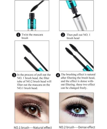 4D Silk Fiber Mascara Intense Black Volume Lengthening Thickening Thick Long Lasting Naturally Eye Makeup Mascara False Eyelash Effect - Buy Online on GoSupps.com