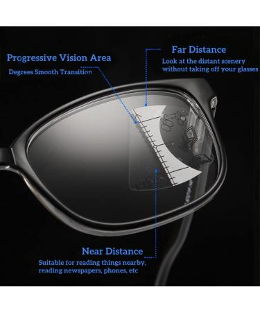 Buy Zukky Blue-Light Progressive Multifocal Reading Glasses for Women - Stylish Square Large Lens Readers in Black & Red (Size: 4x) - Buy Online on GoSupps.com