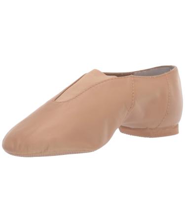 Bloch Dance Women's Super Jazz Leather and Elastic Slip On Jazz Shoe 7 Tan