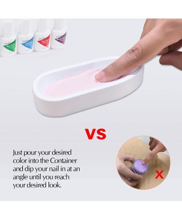 Shop French Tip Dip Nail Powder Tray System - Unibouti Easy Short Extended Nails Mold & Cleaning Brush | Premium Nail Art Accessories & Tools - Buy Online on GoSupps.com
