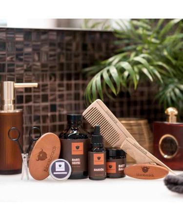 Blackbeard's Ultimate Beard Care Set - Benzoe-Orange Fragrance | Oil Balm Soap Brush Comb & Shears | Perfect Gift for Beards - Buy Online on GoSupps.com