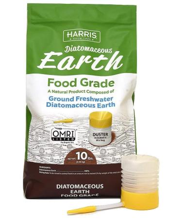 HARRIS Diatomaceous Earth Food Grade, 10lb with Powder Duster Included in The Bag 10lb w/ Duster