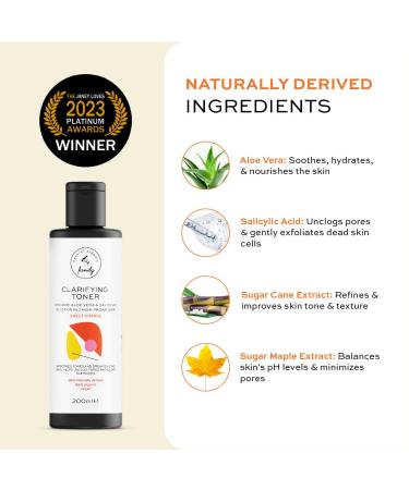 Buy Clarifying Toner with Salicylic Acid - Oil Control & Spot Treatment | Cruelty-Free Skincare | 7.04 oz by The Natural and Organic Family - International Shipping Available - Buy Online on GoSupps.com