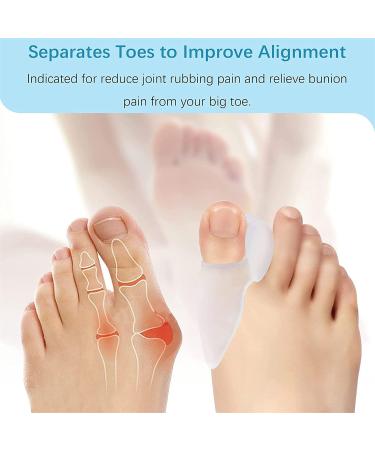 Buy 4X Silicone Hallux Valgus Toe Correction Splint | Toe Spreader & Ball Protection for Pain Relief - Buy Online on GoSupps.com