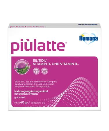 Humana Pi latte nutritional supplements for breastfeeding women with vitamin B12 vitamin D3 and duk thistle extract nutritional supplement for breastfeeding 8-day package - Buy Online on GoSupps.com