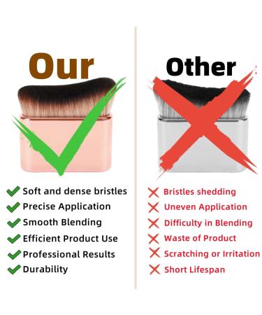 Body Makeup Brush & Self Tanner Brush | Pink Rose Gold Kabuki Brush for Flawless Tan & Bronzer Application - Buy Online on GoSupps.com