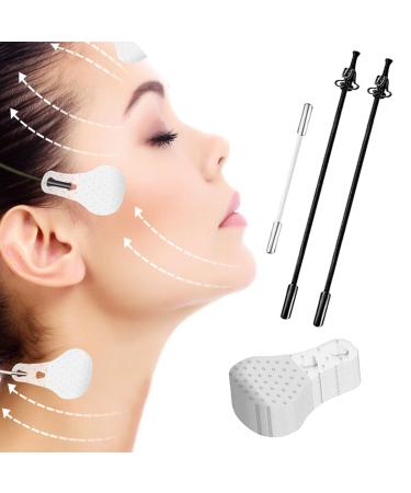 CCAIPU Face Lift Tape, Face Lift, 3 Invisible Thin Ropes with 40 Instant Lifting Tapes Face Lifting Tape Reduce Double Chin | Tighten Skin | Remove Wrinkles (Color-A)