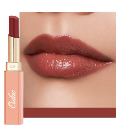 Oulac 2 in1 lipstick and lip balm juicy and shiny lip care lipstick smooth and hydrated lips shiny finish for dry cracked and brittle lips vegan (02) Plummy terracotta (02) - Buy Online on GoSupps.com
