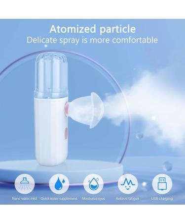 Tuuthwt Eye Wash Cup & Care Cleaner Kit - Use with Distilled Water or Saline - 2 in 1 Facial Mister Sprayer - Portable Nano Ionic Eye Sprayer - Buy Online on GoSupps.com