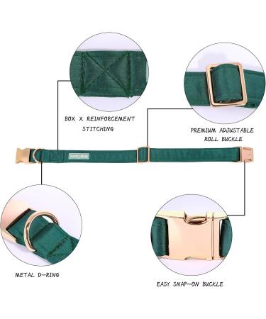 Lionet Paws XL Dog Collar - Comfortable Silk with Removable Fly for XLarge Dogs (Neck 40-66cm) - Green - Buy Online on GoSupps.com