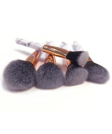 Premium JUN_L 10 Pieces Marble Makeup Brush Set | Synthetic Kabuki Foundation Blush & Eye Shadow Brushes | International Shipping Available - Buy Online on GoSupps.com