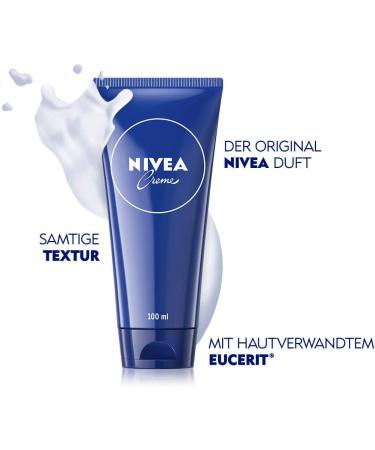 NIVEA Cream Universal Care Tube (100 ml) classic moisturizing cream for all skin types rich cream with nourishing eucerit - Buy Online on GoSupps.com