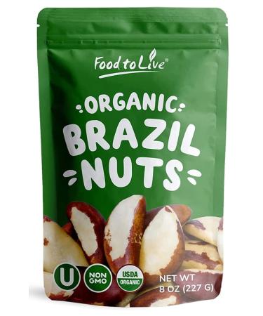 Raw Brazil Nuts, 8 Ounces  Non-GMO Verified, Unsalted, Unroasted, Kosher, Vegan, Keto and Paleo Friendly, Bulk, Good Source of Selenium, Great as a Trail Mix Snack - Buy Online on GoSupps.com