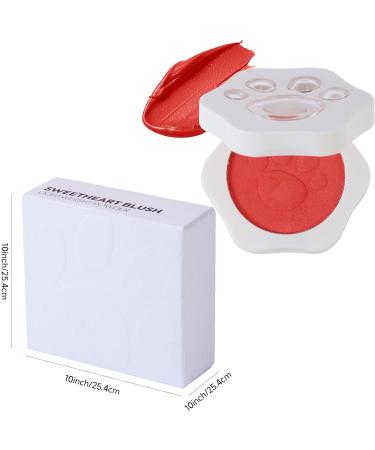  Ziennhu Powder Cream Blusher - Matte Cream Cheek Blusher Matte Lipstick Mud For Cheeks Natural Blush Cream With Cat Claw Pattern To Improve Skin Tone - Buy Online on GoSupps.com