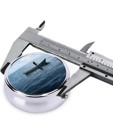 Shop Cruise Ship Printed Mini Round Pill Box - 3 Compartment Travel Organizer for Home & Office - Portable Medicine Case - Buy Online on GoSupps.com