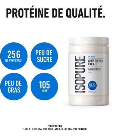  Isopure Isopure Whey Isolate Protein Flavourless High Protein with 25g per Serving Low Sugars No Artificial Flavors or Sweeteners  - Buy Online on GoSupps.com