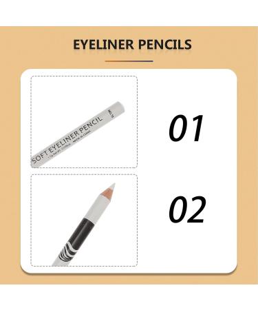 Healvian Natural Effect Eyeliner Pencils 12 Pieces White Highlighter Makeup Pens And Safe For - Buy Online on GoSupps.com