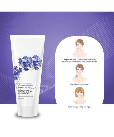 Aroma Magic Aloe Vera Facial Cleanser - Hydrating Soothing & Deeply Cleansing Soap-Free Cleanser for Dry Skin | 3.52 Oz/100g - Buy Online on GoSupps.com