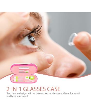 Buy Healifty 2-in-1 Contact Lens & Glasses Container with Mirror Tweezers & Solution Bottle - Portable Double-Sided Case for Travel - Buy Online on GoSupps.com