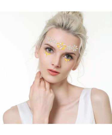 Face Gems Jewels Stick - Pink & Yellow Rhinestones for Rave, Festival, and Music Events - Buy Online on GoSupps.com