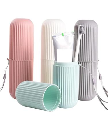 Digjobk Portable Toothbrush Cup & Travel Organizer - Orange Toothpaste Holder Storage Case for Bathroom & Outdoors - Buy Online on GoSupps.com