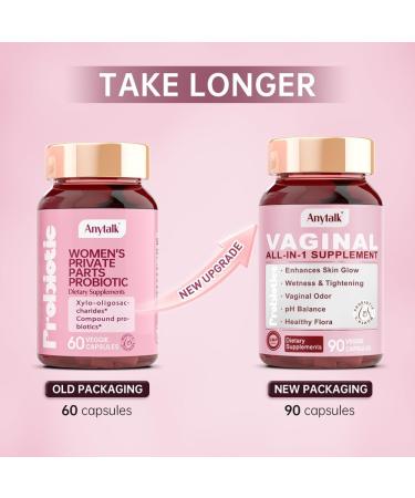 Vaginal Probiotics for Women pH Balance with Lactobacillus Probiotic Blend to Promote Healthy Vaginal Odor,Vaginal Flora - Women's Vaginal Health Probiotic 90 Count 90 Count (Pack of 1) - Buy Online on GoSupps.com