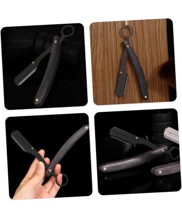 Beavorty Folding Knife Holder & Chestnut Razor Holder for Men | Stainless Steel Manual Razors with Wooden Handle - Buy Online on GoSupps.com