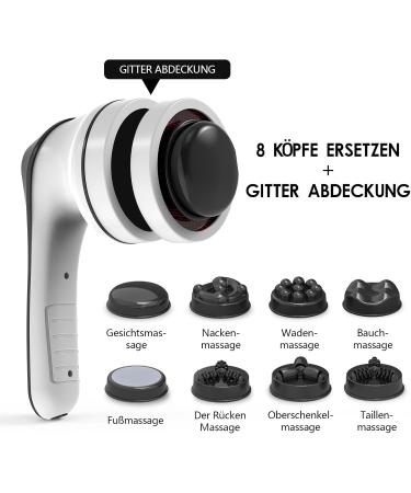 Chakger Hand Massager - Electrical Deep Tissue Cellulite Device with 8 Heads for Muscles Back Neck & Feet Relief | International Shipping - Buy Online on GoSupps.com