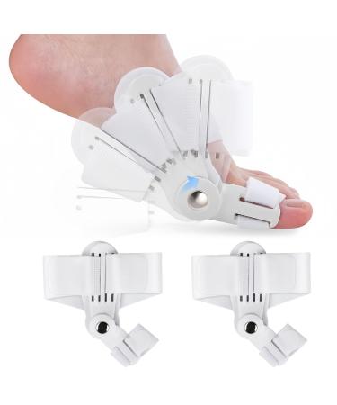 Hallux valgus correction hallux valgus rail adjustable hallux valgus rail for bald relief with knob correction unisex day night for big toe straight-1 white-1