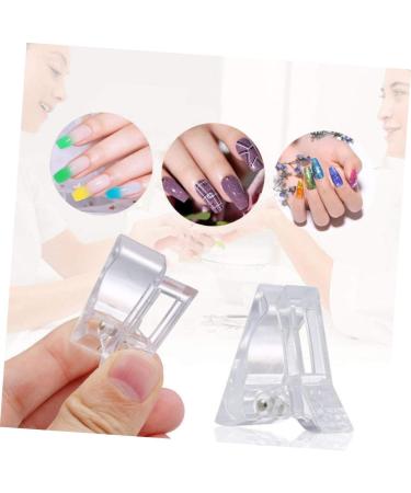 Ipetboom Manicure Kits 1 Set Nail Set Nail Art Nail Tips Clip Nail Clips Tool Plastic Finger Extension Clip Manicure Kit Forms Stainless Steel and Nylon Fiber Manicure Tools White Crystal - Buy Online on GoSupps.com