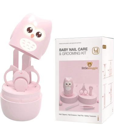 4 in 1 Baby Manicure Kit - Nail Clippers, Scissor, Nail File, and Tweezer for Baby Boy and Girl | Pink Baby Nail Care Set - Buy Online on GoSupps.com
