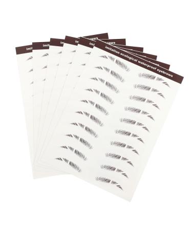 FOMIYES 12 Pcs Eyebrow Stickers 3d Stickers False Eyebrows Cosmetics Eyebrow Tool Miss Transfer Stickers
