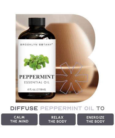 Brooklyn Botany Peppermint & Eucalyptus Essential Oils 4 Fl Oz (Pack of 2) 100% Pure & Natural Premium Grade Aromatherapy Oils Sinus Relief Blend - Buy Online on GoSupps.com