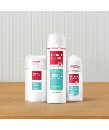  Hidrofugal Hidrofugal Fresh Shower Roll-on (50 ml) strong antiperspirant protection with a pleasant fresh fragrance deodorant for strong protection without ethyl alcohol - Buy Online on GoSupps.com
