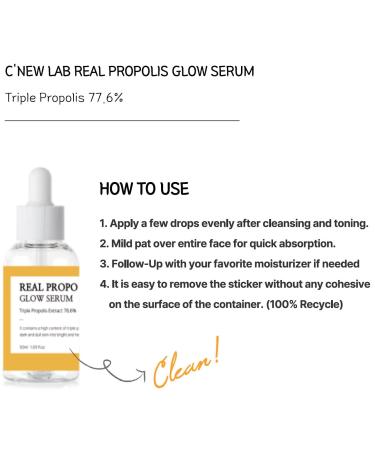 C NEW LAB Real Propolis Moisture & Glow Boosting Serum - 77.6% Propolis Extract Korean Skincare 50ml for Radiant Skin - Buy Internationally - Buy Online on GoSupps.com