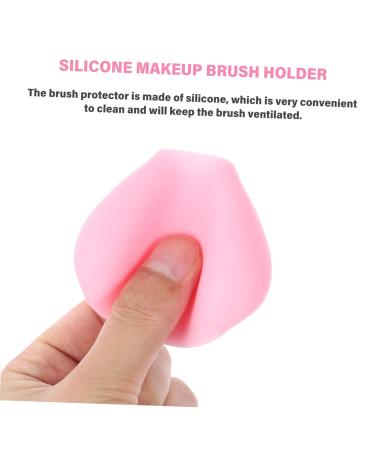 Mikinona Pink Silicone Makeup Brush Holder Cover - Reusable Protector for Travel - 7x5x3.8CM - Buy Online on GoSupps.com