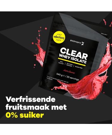 BodyFit Body & Fit Clear Whey Isolate Clear Whey Protein Proteine Poeder Proteine Ranja Eiwit Limonade Mango smaak 540 gram 20 shakes - Buy Online on GoSupps.com