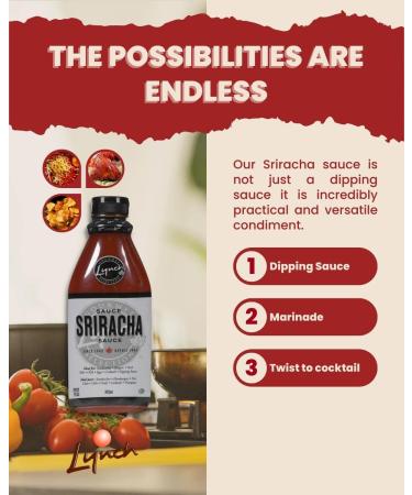 Lynch Sriracha Sauce - 375 ml. This sauce reveals quality sriracha hot sauce. Rich in flavors and Versatile to Use! Thick sauce and long lasting. Experience smoke and heat in every bite. - Buy Online on GoSupps.com